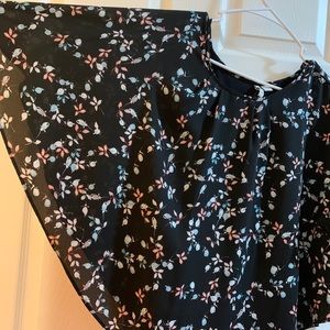 Elle Black floral Large Blouse